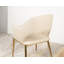 Chaises de salle à manger matelassées Luxe: crème et or