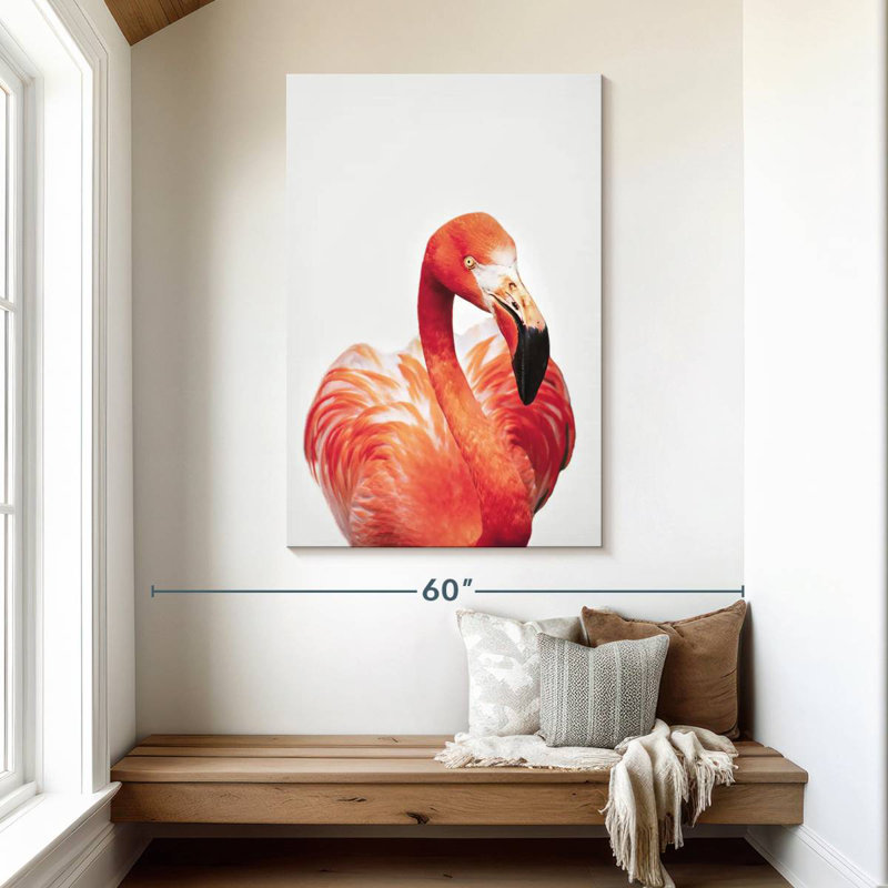 Brampt Blush Flamingo, 48" H x 32" W