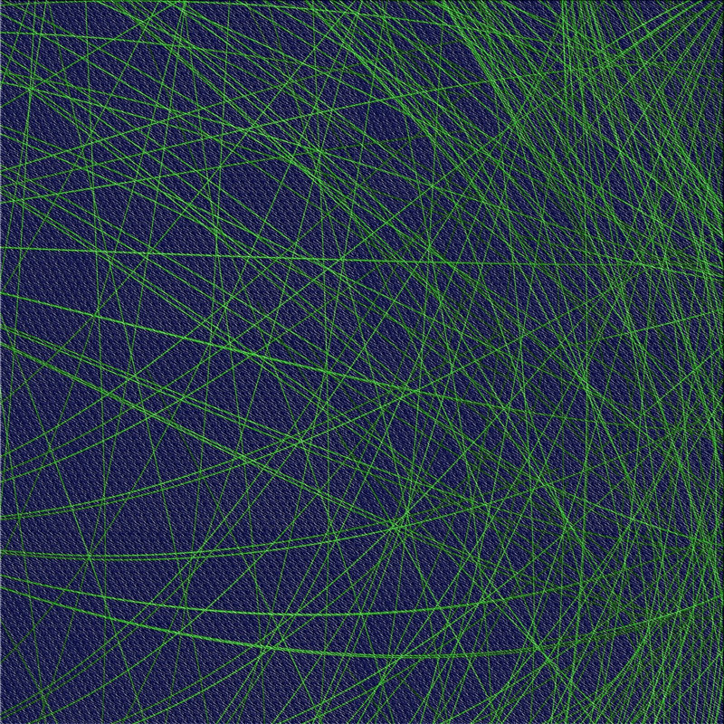 Tapis abstrait vert / bleu marine, Carré 5 pi
