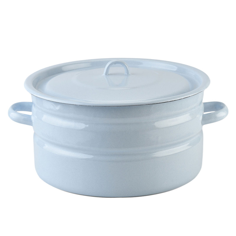 Enamel Stockpot 14.7-Qt with Enamel Lid