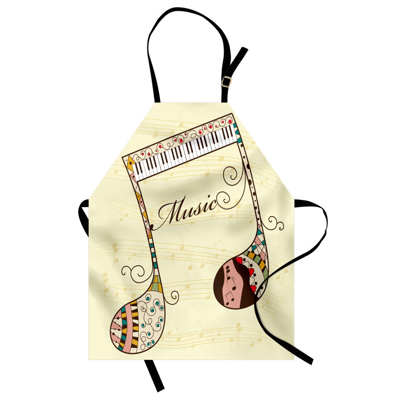 Multicolore East Urban Home tablier de musique unisexe, note de clavier, taille adulte