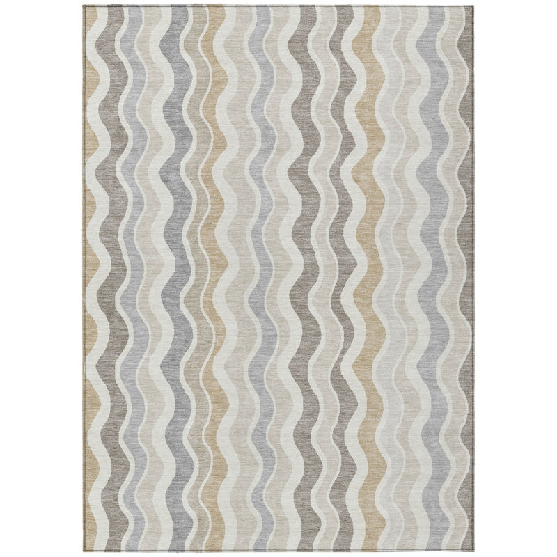 Machine Washable Indoor/Outdoor Chantille ACN2342 Stripes Rug, Rectangle 9' x 12'
