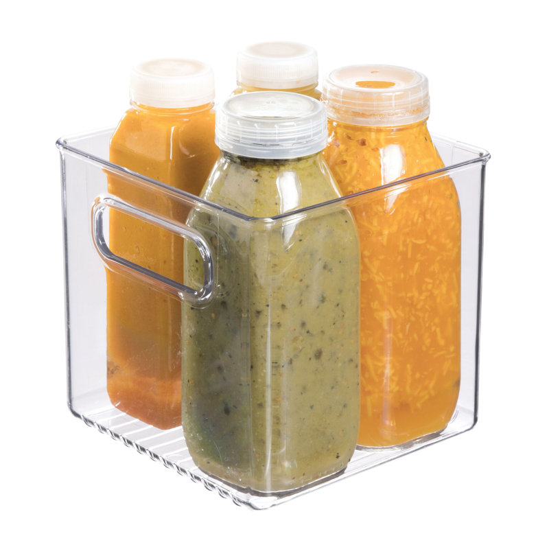Clear BPA-Free 6x6x6 Storage Bin with Handles