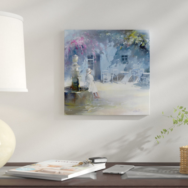 « idyllic blue », impression sur toile, H 37 po x l 37 po x P 1,5 po, Pas de tapis, Toile tendue