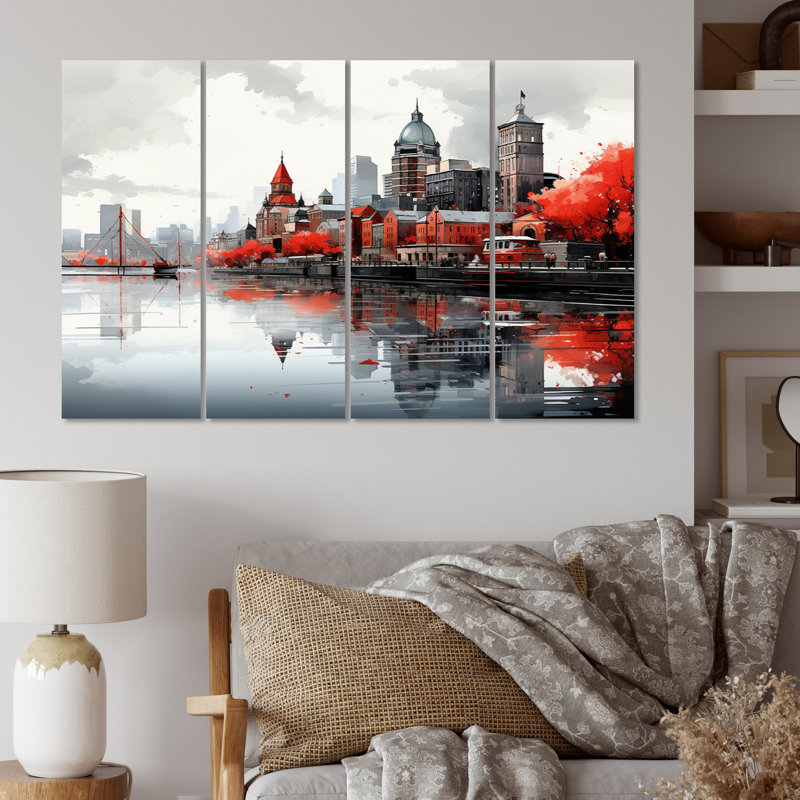 Canada Urban Reflections II Cities & Countries Wall Decor on Metal