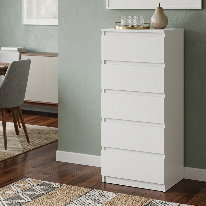 Deckland 40cm W 5 - Drawer Chest of Drawers, White