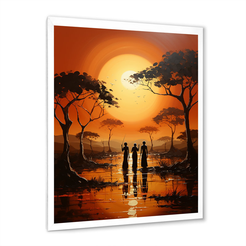 Boscawen African Savannah Serenade II, Cadre photo blanc, H 32 po x l 16 po x P 1 po