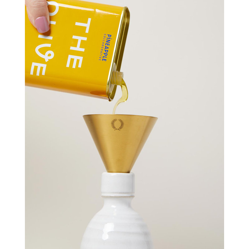 Farmhouse Pottery Stainless Steel Funnel, Gold