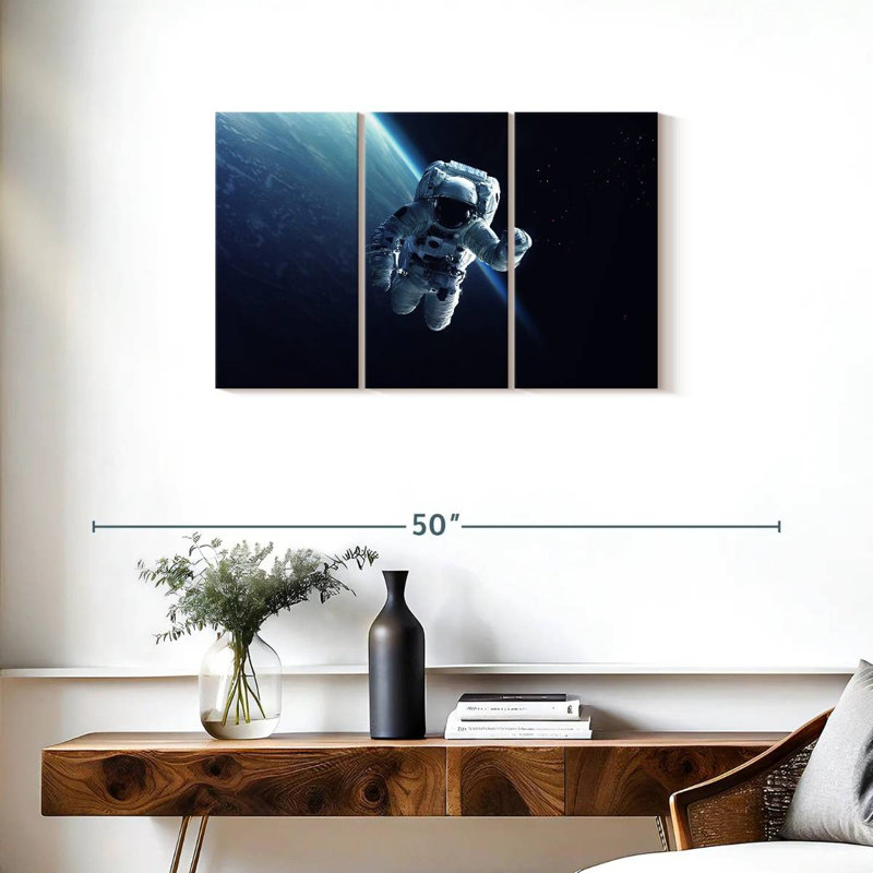 Oberle Astronaut Floating In Space, 20" H x 33" W