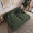 Oversized Upholstered Green Corduroy Sleeper Sofa Bed Lounge sofa with Armrests & Throw Pillows-472867818