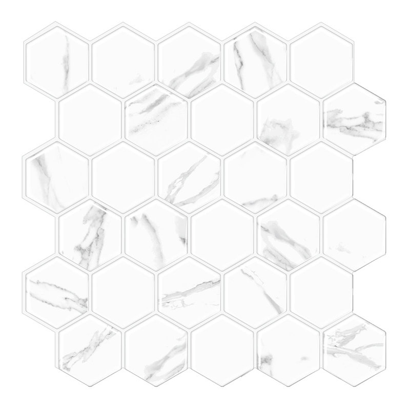 Carreau hexagonal en PVC 12 po x 12 po