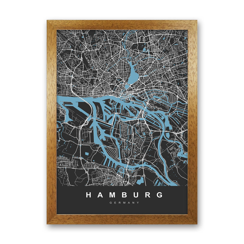 Hamburg - Print, Brown Paper, 34cm H x 25cm W x 3cm D
