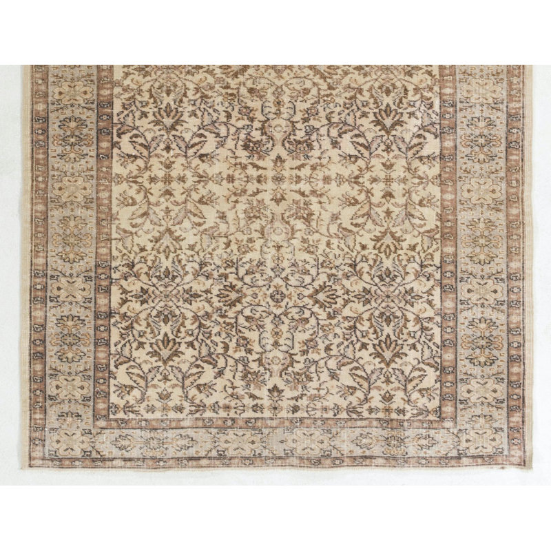 Tapis turc Mid-Century à motif floral Oushak