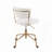 Tania Contemporary Task Chair in Metal and Cream Velvet by LumiSource-1056659776