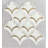 Water Jet Water Jet 14" x 13" Marble Mosaic Tile