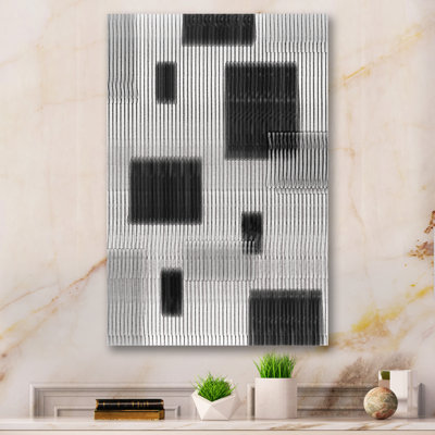 Art abstrait noir et blanc VI - art mural moderne et contemporain sur toile