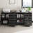 5 Drawer File Cabinet with door, Office Filing Cabinet with Wheels, Under Desk Drawers Organizer, Printer Stand with Shelves and Storage-1180155119