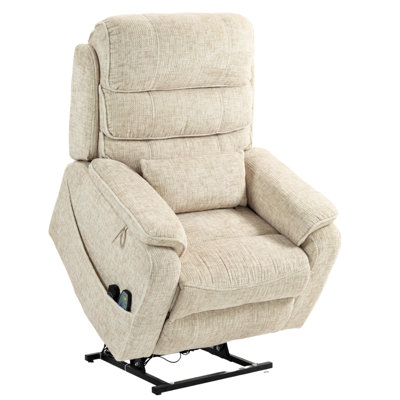 Oversized Lift Chair Lay Flat 74.8" Length, Large Power Lift Recliner For Elderly, Extra Wide Heated Massage Chair For Big And Tall In 24.8" Seat Width, 400 Lbs
