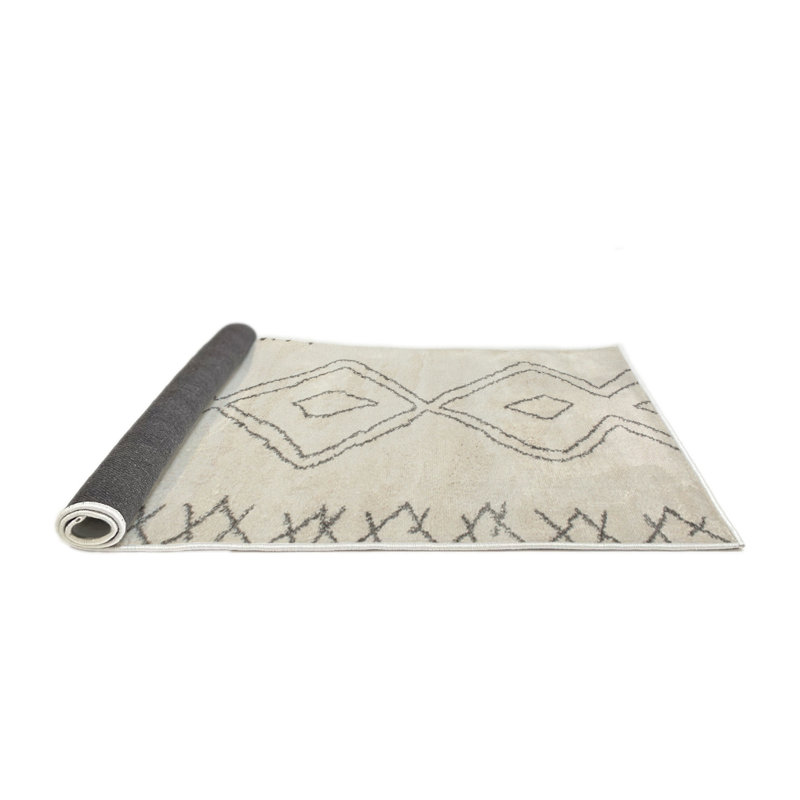 Tapis contemporain gris / crème Bushey, Rond 6 pi