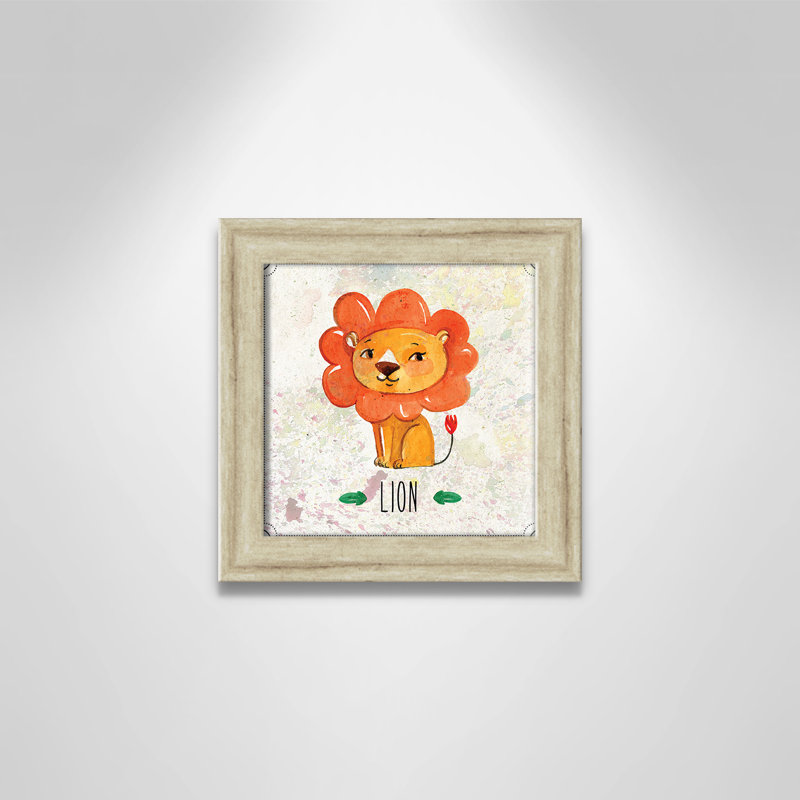 Impression sur papier Jungle Day 1 ', Cadre plat beige, H 8 po x l 8 po x P 0,6 po