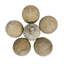 Boules décoratives en bois côtelé naturel, style ferme côtière, ensemble de 6, pour remplir les bols, 10 cm de diamètre