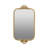 21.3X1.7X11.8" Ornate Gold Iron Tray With Mirrored Surface