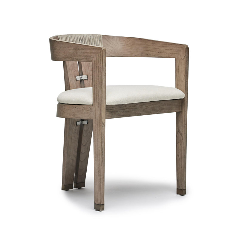 Maryl III Upholstered Arm Chair, Pebble Chenille, Washed Gray