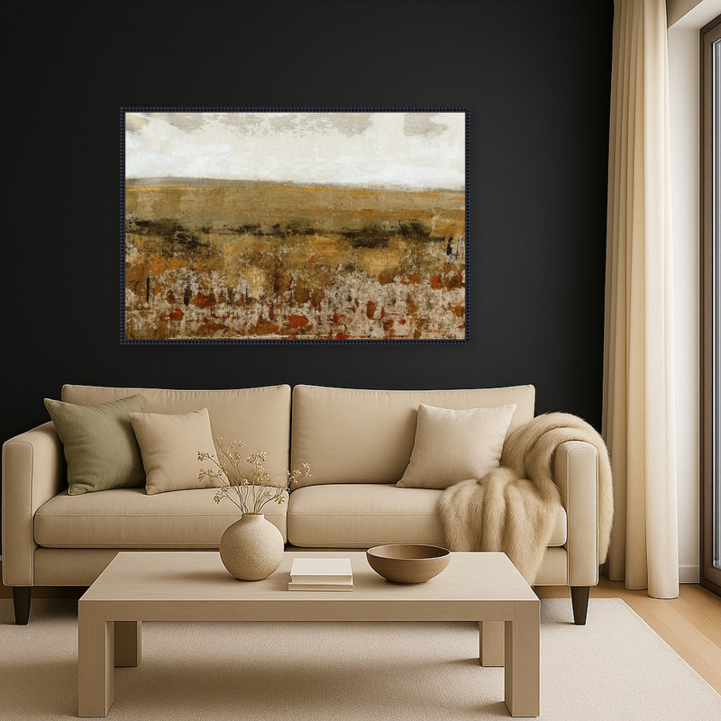«Afprès Glow II» par Tim Otoole, reproduction d'art sur toile encadrée, 41x28, Noir perlé Sylvie