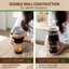 Gobelet de voyage à double paroi en verre avec couvercle en verre, tasse à café et thé isotherme réutilisable-55287174-55287177
