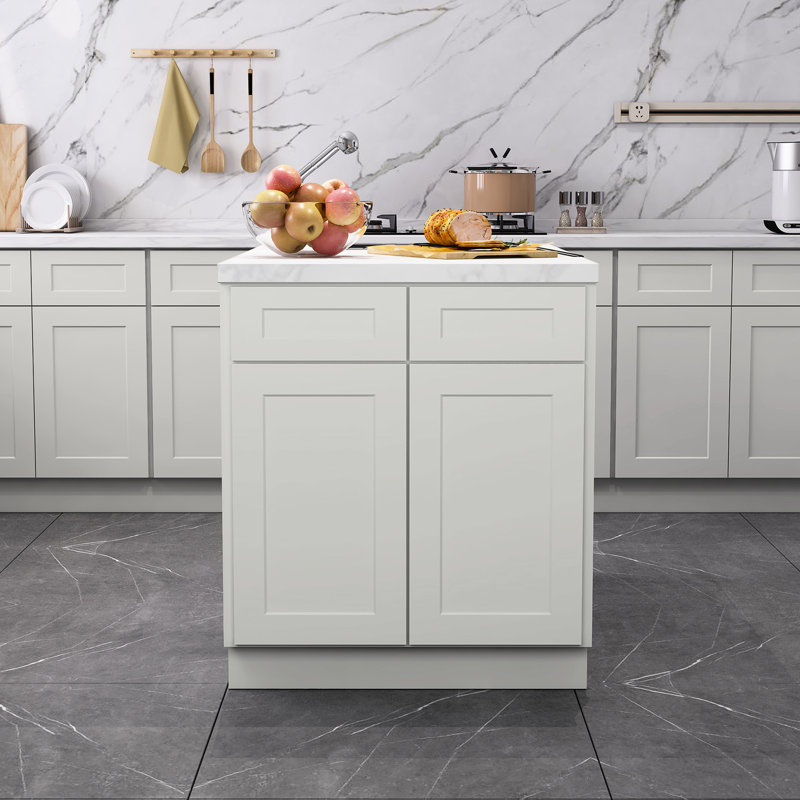 Armoire de cuisine en contreplaqué de H 24,5 po x P 24 po x H 34,5 po, aspect intérieur de grande capacité