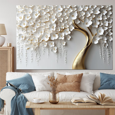 Orchidée blanche, jardin de branches IV - impression d'art mural floral