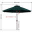 Parasol de patio en oléfine 9 pi 9 pi-681813087