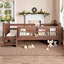 Lit en bois massif pour enfants avec bibliothèques de rangement et escaliers amusants - lit simple pour dormir en toute sécurité, sans sommier-688218298-688218299