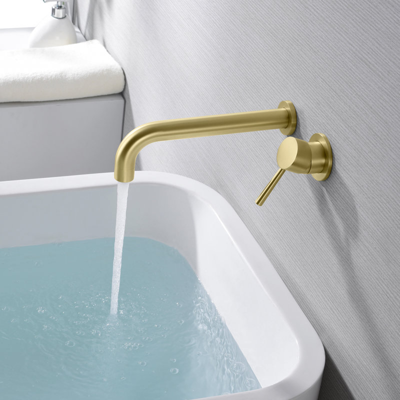 1 Handle Bathroom Bath Faucet, Brushed Gold