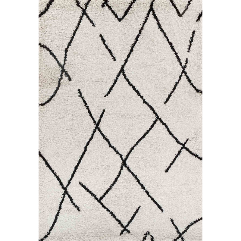 Tybee Geometric Shag Area Rug, Rectangle 120 x 170cm