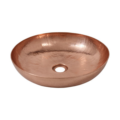 Maestro Copper Circular Vessel Bathroom Sink