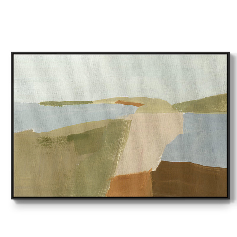 Stacked Landscape II, reproduction d'art sur toile, H 25 po x l 37 po x P 2 po, Noir
