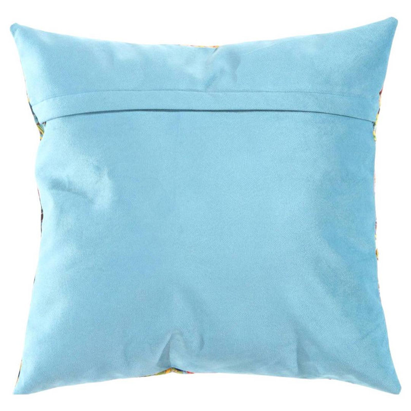 Square Pillow Cover & Insert, 20" H x 20" W, Light Blue/Navy Blue