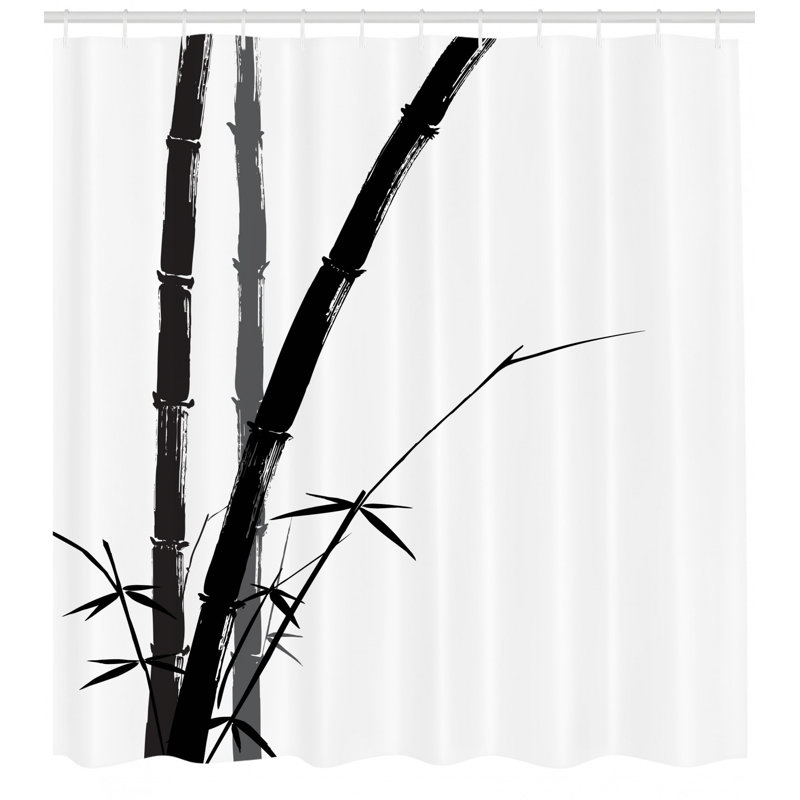 Shower Curtain with Hooks Included, 70" H x 69" W