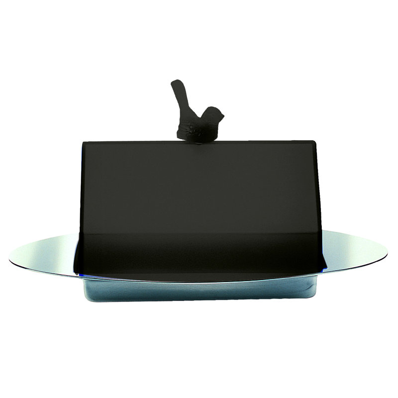 MEPRA Tredicesima Plastic Butter Dish, Tobacco