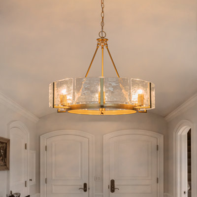 6 - Light Dimmable Drum Chandelier