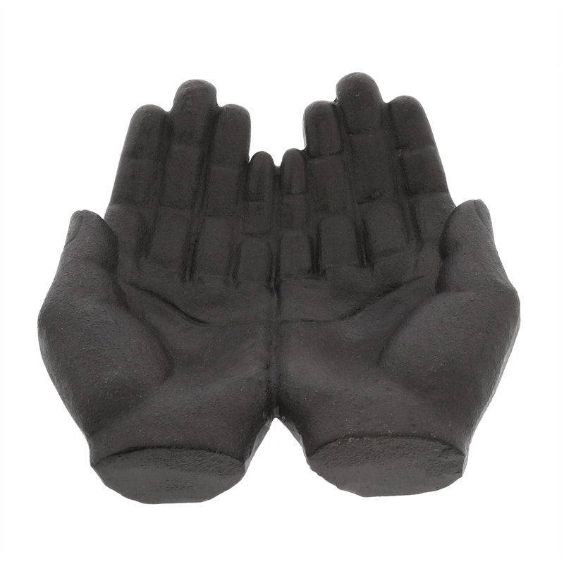 Cast Iron Two Hands Sculpture
