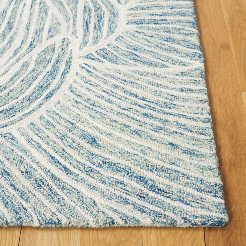 Tapis bleu / ivoire Aeryana 451, Rectangle 3 pi x 5 pi