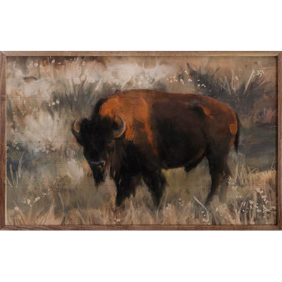 «Bison Range» par Nina Blue sur bois