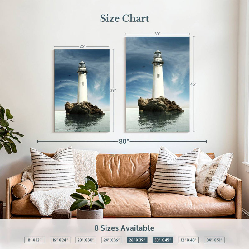Phare d'Aletra Rock Island, H 39 po x l 26 po