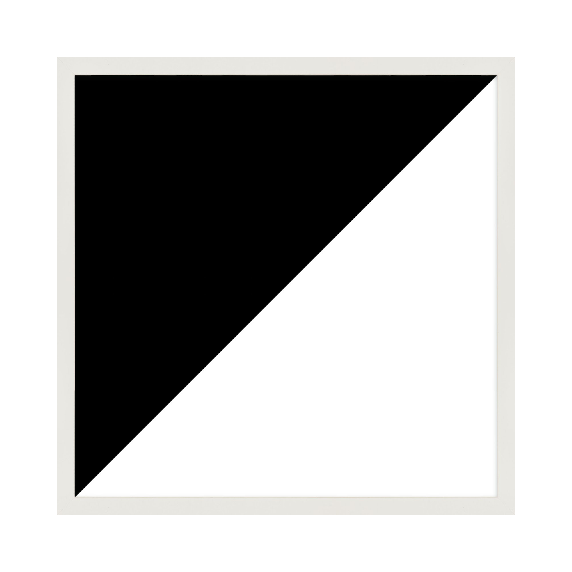 Half, 36" H x 36" W, White Framed