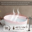 47'' Acrylic Freestanding Bathtub-Acrylic Soaking Tubs, White Bathtub, Oval Shape Freestanding Bathtub With Chrome Overflow and Pop-Up Drain CUPC Certificate