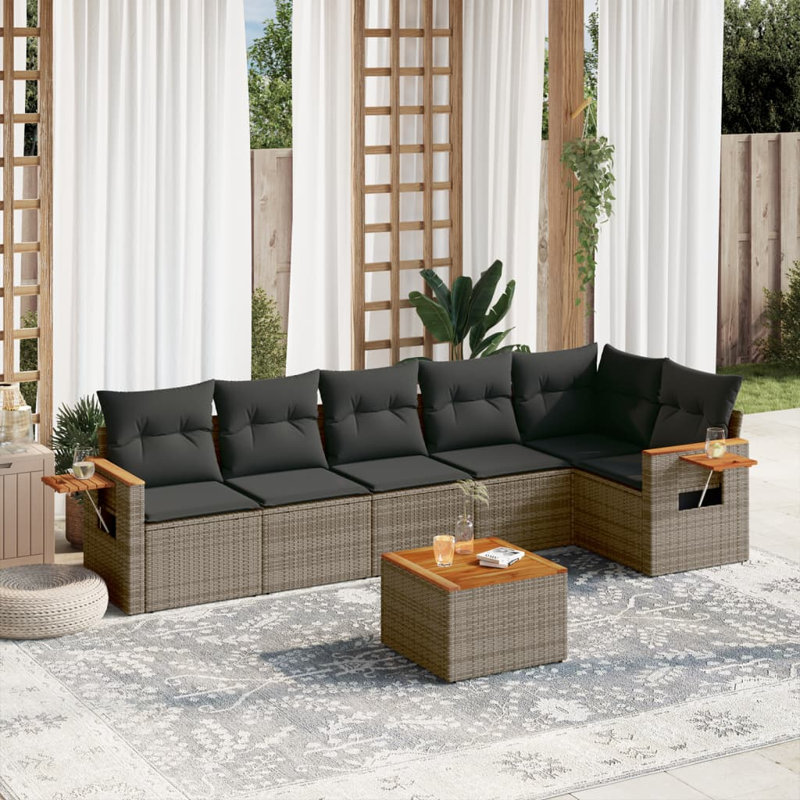 Ensemble de canapé de jardin Vidaxl gris