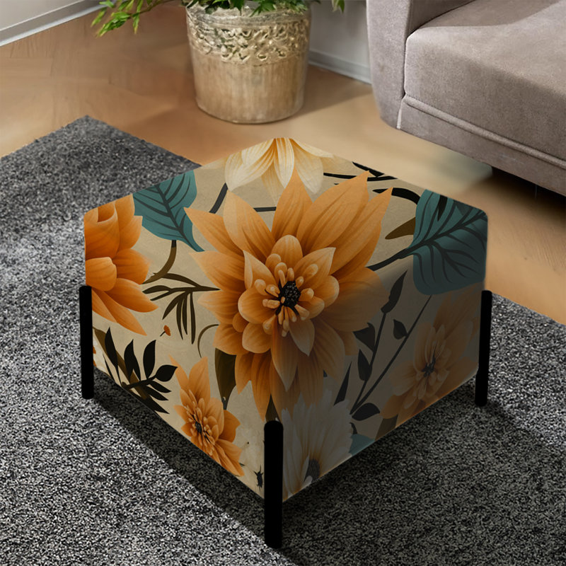 Repose-pieds Mod Floral Nostalgia IV - Mid-Century