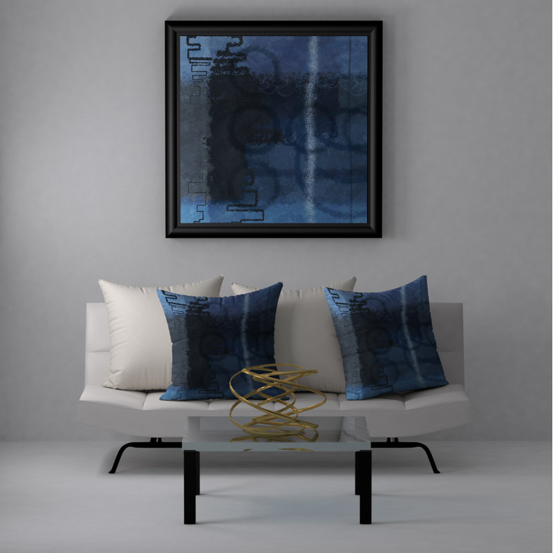 Abstract Throw Pillow, 18" H x 18" W